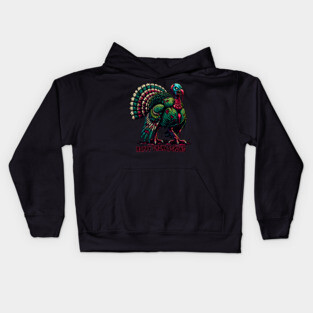Zombie Thanksgiving Turkey Kids Hoodie