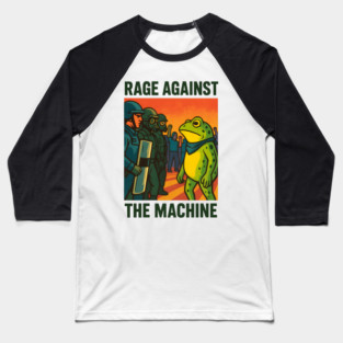 Rage Against The Machine Portland Resist Frog Protest Baseball T-Shirt
