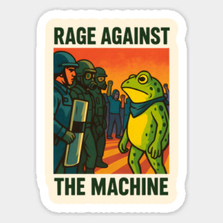 Rage Against The Machine Portland Resist Frog Protest Sticker