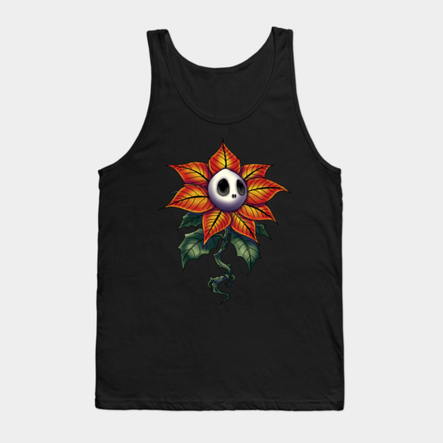 Spooky Christmas Poinsettia Tank Top by H. R. Sinclair