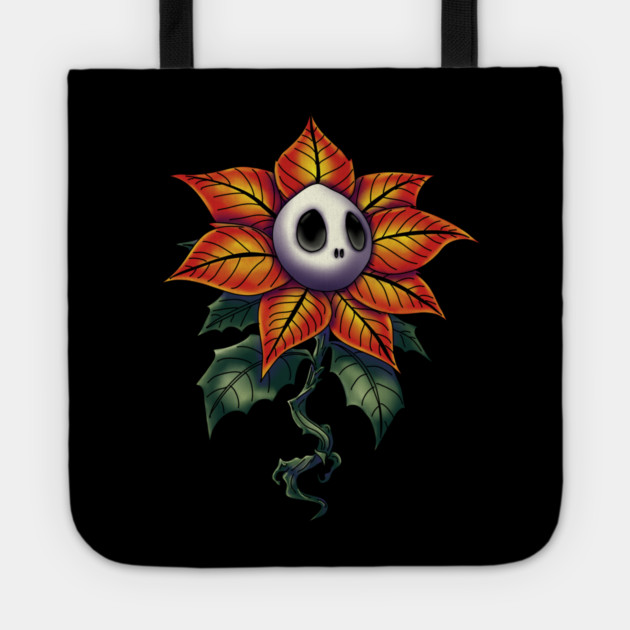 Spooky Christmas Poinsettia Tote by H. R. Sinclair