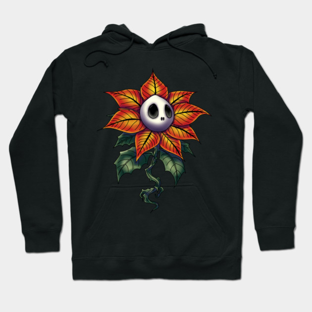 Spooky Christmas Poinsettia Hoodie by H. R. Sinclair