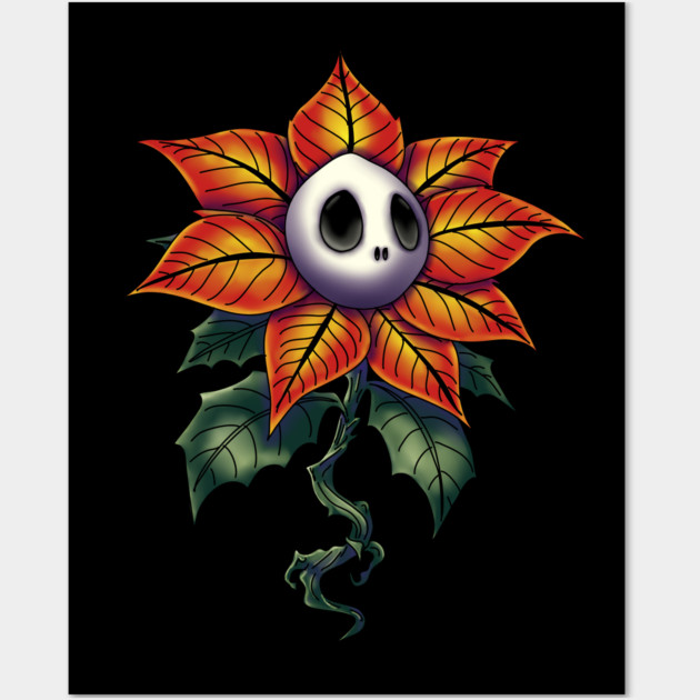 Spooky Christmas Poinsettia Wall Art by H. R. Sinclair