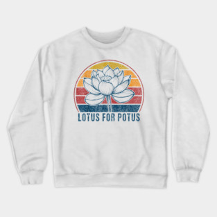 Lotus For Potus Kamala Harris 2024 vintage Crewneck Sweatshirt