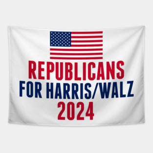 Republicans for Harris Walz 2024 Tapestry