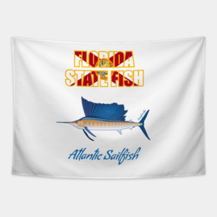 Florida State Saltwater Fish - Atlantic Sailfish Tapestry