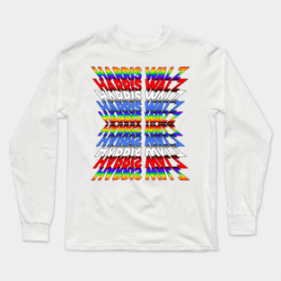 HARRIS WALZ 2024 fun repeating reflecting design Long Sleeve T-Shirt