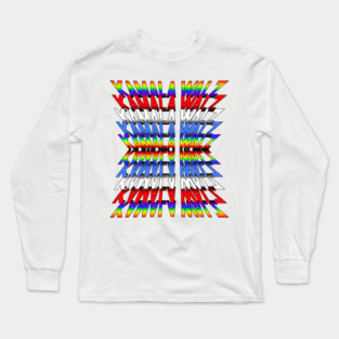 KAMALA WALZ rainbow red white and blue reflecting repeating pattern Long Sleeve T-Shirt