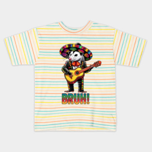 Mariachi Possum Cinco De Mayo Bruh! funny design Kids T-Shirt