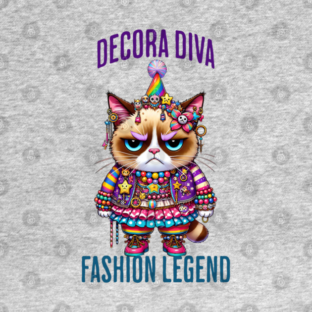 Decora Diva Fashion Legend Kei Kidcore Funny Cat by Luxinda