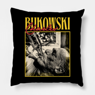 Charles Bukowski \\ Vintage Style 80s Classic Pillow