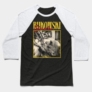 Charles Bukowski \\ Vintage Style 80s Classic Baseball T-Shirt