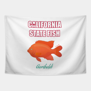 California State Saltwater Fish - Garibaldi Tapestry