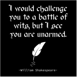 English Literature - William Shakespeare Quote Posters and Art