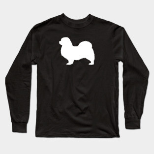 Tibetan Spaniel Silhouette Long Sleeve T-Shirt