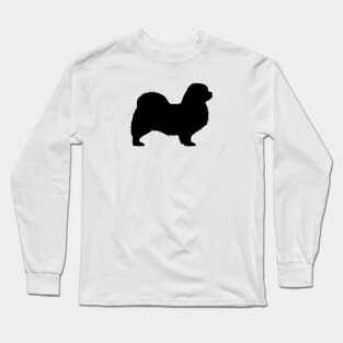 Tibetan Spaniel Silhouette Long Sleeve T-Shirt
