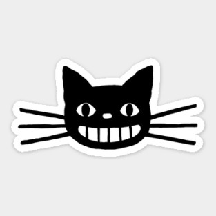 Smiling Black Cat Sticker