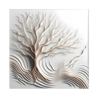 Dry tree in dimensional art T-Shirt