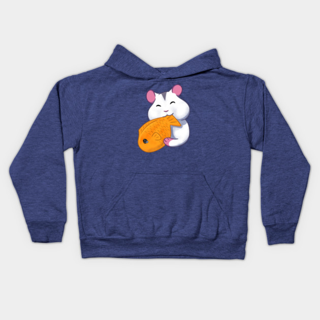Hamster & Taiyaki Kids Hoodie by DeguArts