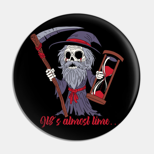 Grim Father Time Pin by H. R. Sinclair
