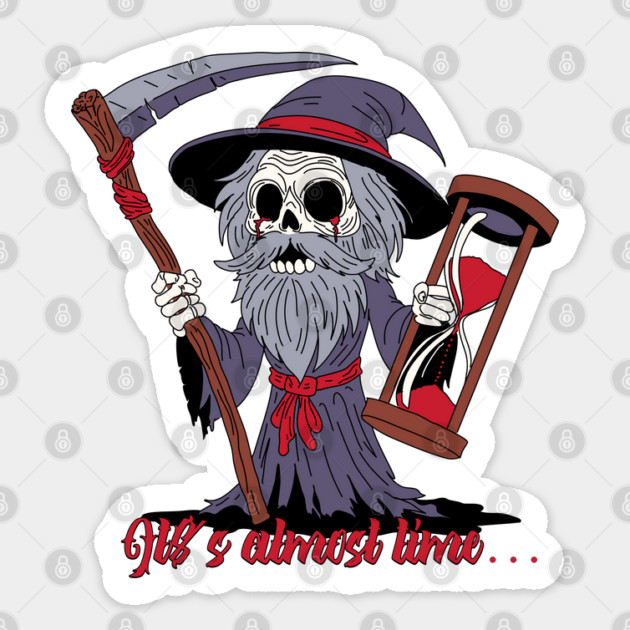 Grim Father Time Sticker by H. R. Sinclair