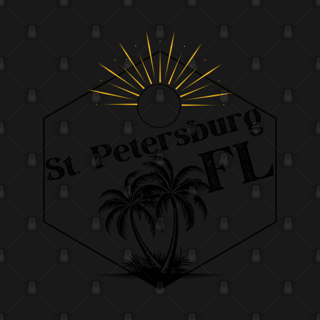 St. Petersburg FL Retro Palm Sun Design | Classic Florida Beach Vibes by WarFX Designs