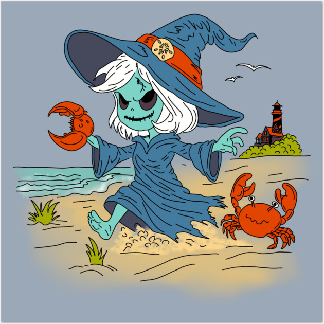 Cute Summer Witch Wall Art by H. R. Sinclair