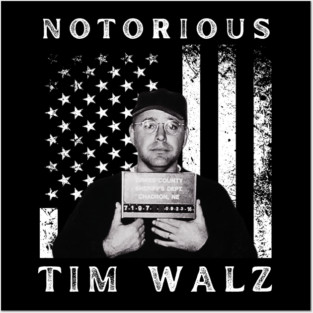 2024 Tim Walz Mug Shot Posters and Art