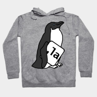 Cute Penguin and Comma La Sign for Kamala Harris Hoodie