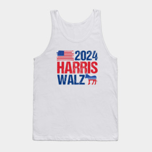 2024 Harris Walz Democrat Donkey Tank Top