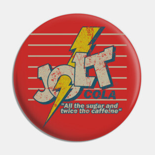 Jolt Cola 1985 old vintage Pin