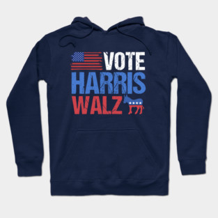 Vote Harris Walz Democrat Hoodie