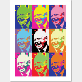 Tim Walz - Joyful Warrior Pop Art Posters and Art