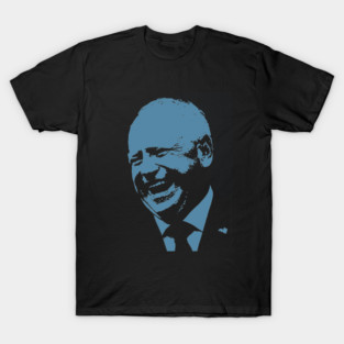 Tim Walz - Joyful Warrior - Blue on Black T-Shirt