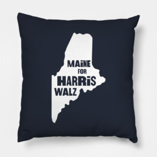Maine for Harris Walz Pillow