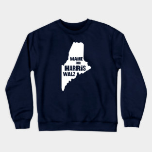 Maine for Harris Walz Crewneck Sweatshirt