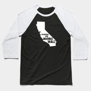 California for Harris Walz Baseball T-Shirt