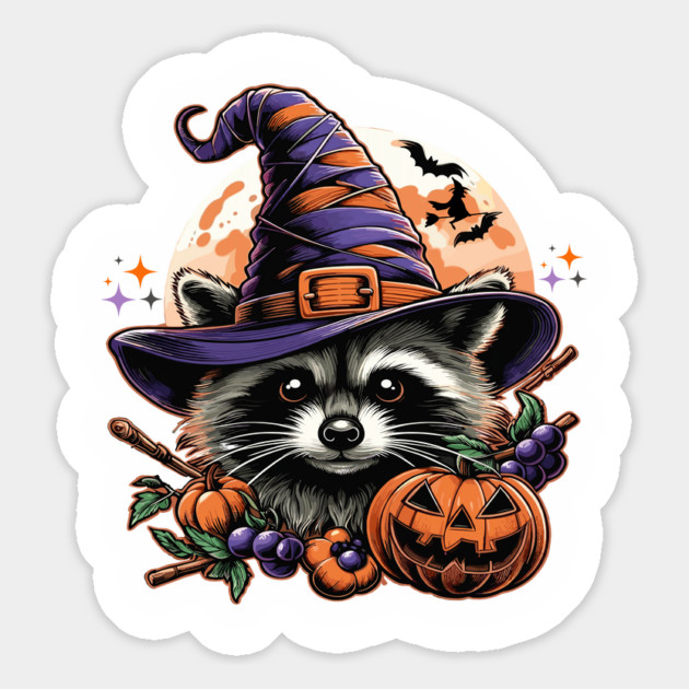 Halloween Cute Raccoon Spooky Season Fall Raccoon for Womens Magnet by JessArty