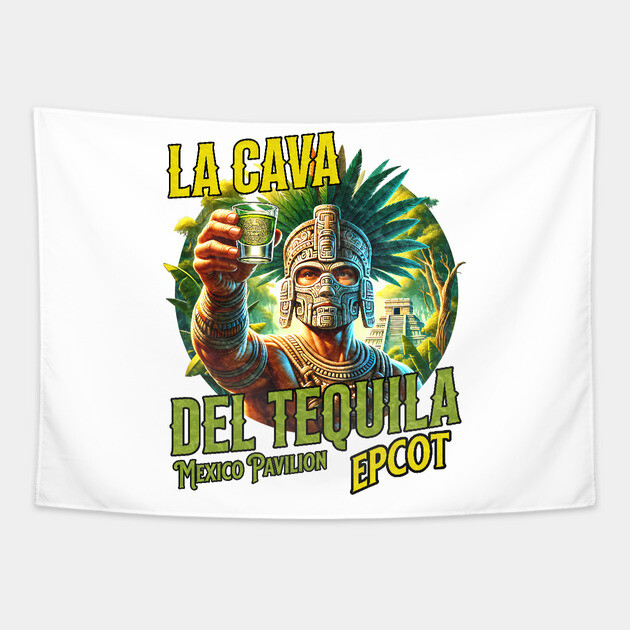 La Cava Del Tequila Bar World showcase Mexico Pavilion II Tapestry by Joaddo