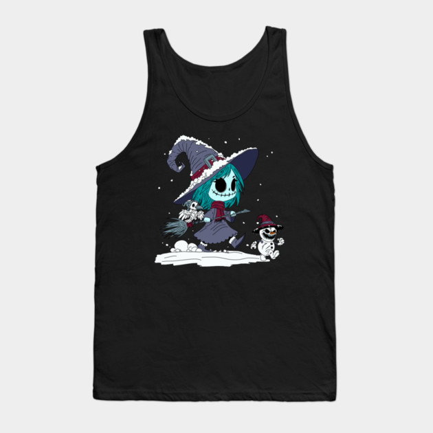 Cute Winter Witch Tank Top by H. R. Sinclair