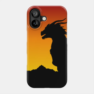 Sunset Dragon Artwork - Dragon Lover Design - Dragon Gift Dragonslayer Dragon Art Phone Case