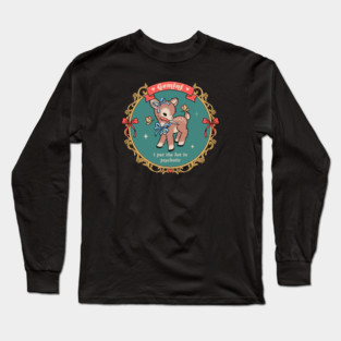 gemini vintage coquette deer Long Sleeve T-Shirt