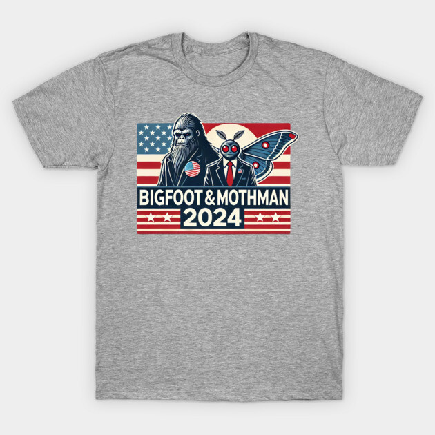 Bigfoot & Mothman '24 (Generic) T-Shirt by Weird Darkness