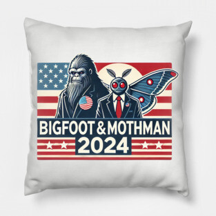 Bigfoot & Mothman '24 (Generic) Pillow