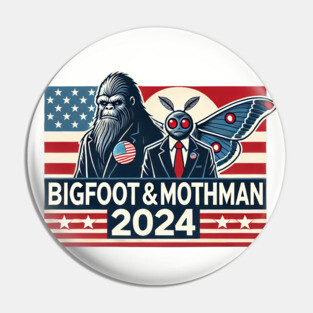 Bigfoot & Mothman '24 (Generic) Pin