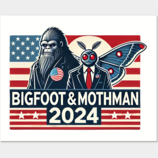 Bigfoot & Mothman '24 (Generic) Posters and Art
