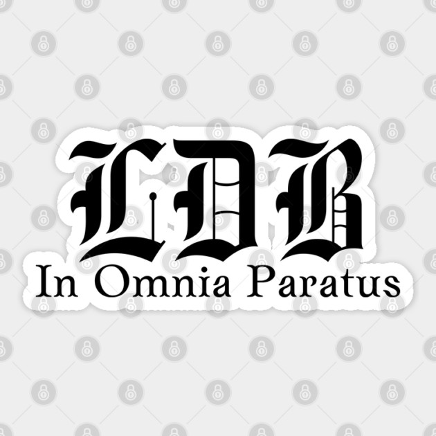 Life and Death Brigade - In Omnia Paratus Sticker by Stars Hollow Mercantile