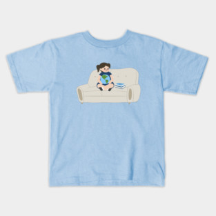 Little Rory with Hug-a-World and books Kids T-Shirt