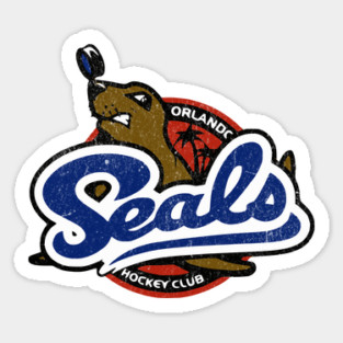 Defunct Hockey Team Orlando Seals ACHL Orlando Hockey Team Sticker