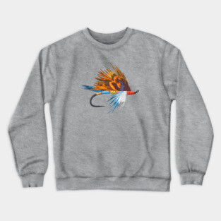 Fly Fishing Fly Tie Art Fisherman T-shirt by TeeCreations Crewneck Sweatshirt